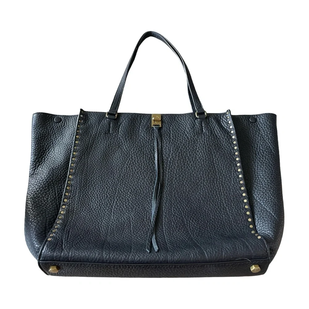 Rebecca Minkoff Darren Deep Large Black Leather Studded Tote Shoulder Bag - Picture 3 of 16